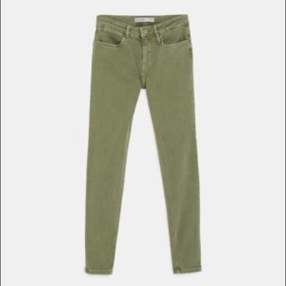 NEW Zara Khaki Skinny Jeans